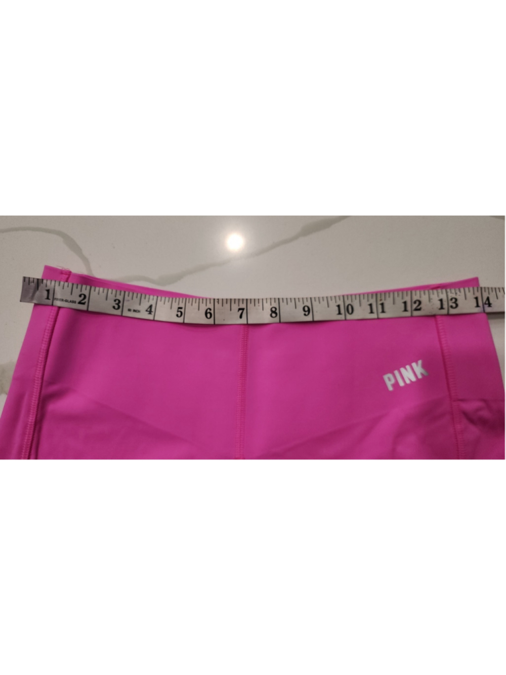 PINK Active Victoria’s Secret High Waist Bike Shorts Bright Hot Pink Size L NWT - Picture 8 of 8
